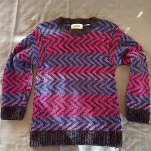 Vintage Magnolia Pink and Purple Zigzag Sweater